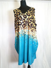 Load image into Gallery viewer, V Neck Sleeveless Turquoise Casual Dress