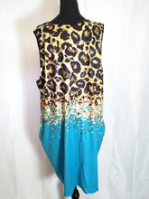 Load image into Gallery viewer, V Neck Sleeveless Turquoise Casual Dress